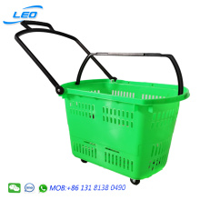 Best price plastic shopping basket with fashion design